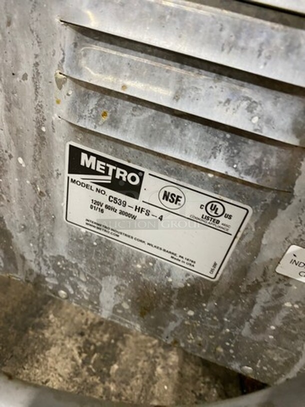 Metro Commercial Insulated Heated Holding Cabinet! All Stainless Steel! On Casters! Model: C539HFS4 120V - Image 7 of 8
