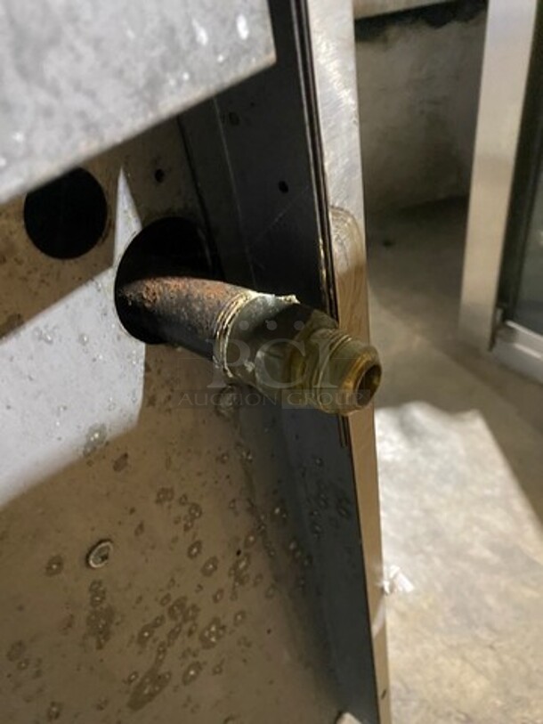 Garland Commercial Natural Gas Powered Hot Plate With Left Side 2 Burner Range! With Raised Splash Back And Salamander Shelf! With Oven Underneath! All Stainless Steel! On Legs! - Image 9 of 9