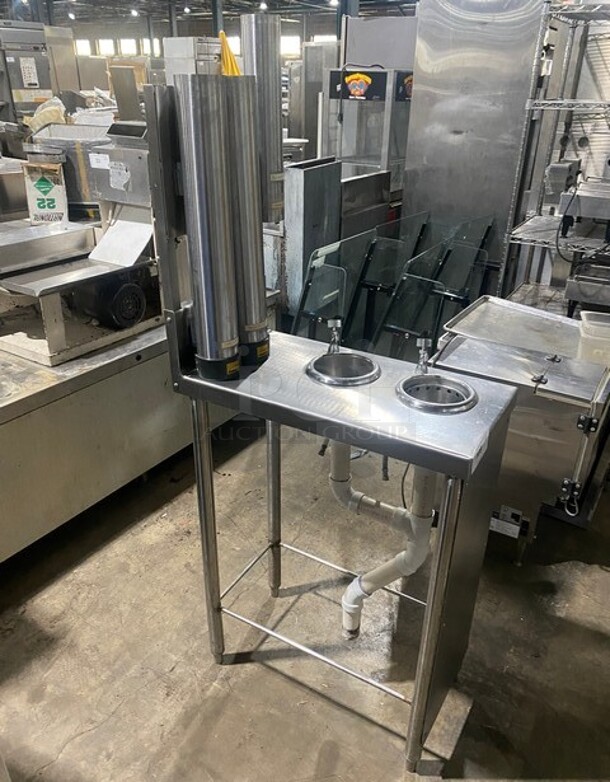 Stainless Steel Custome Made Dual Ice-Cream Cleansing Sink With Double Cup Lowerater! - Image 2 of 7