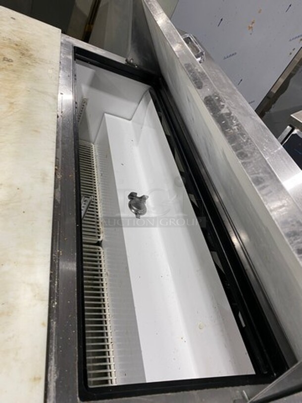 FAB! LATE MODEL! 2014 True Commercial Refrigerated Sandwich Prep Table! With Commercial Cutting Board! With 2 Door Underneath Storage Space! Poly Coated Racks! All Stainless Steel! On Casters! WORKING WHEN REMOVED! Model: TSSU4812 SN: 8067233 115V 60HZ 1 Phase - Image 8 of 10