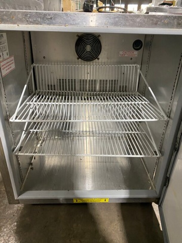 Silver King Commercial Single Door Undercounter Cooler! With Poly Coated Racks! All Stainless Steel! On Casters! WORKING WHEN REMOVED! Model: SKR27A SN: SBBG106686A 115V - Image 5 of 8
