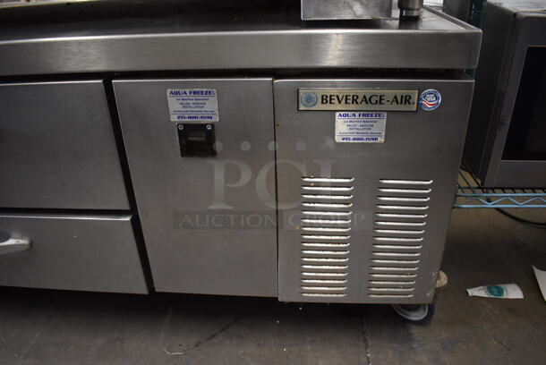 Beverage Air Stainless Steel Commercial 4 Drawer Chef Base on Commercial Casters. 115 Volts, 1 Phase. 84x32x26.5. Tested and Working! - Image 2 of 7