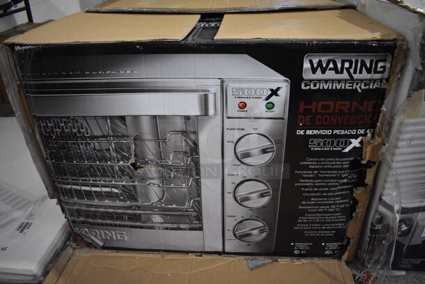 BRAND NEW IN BOX! Waring Model WCO500X Stainless Steel Commercial Countertop Half Size Convection Oven. 23x20x16