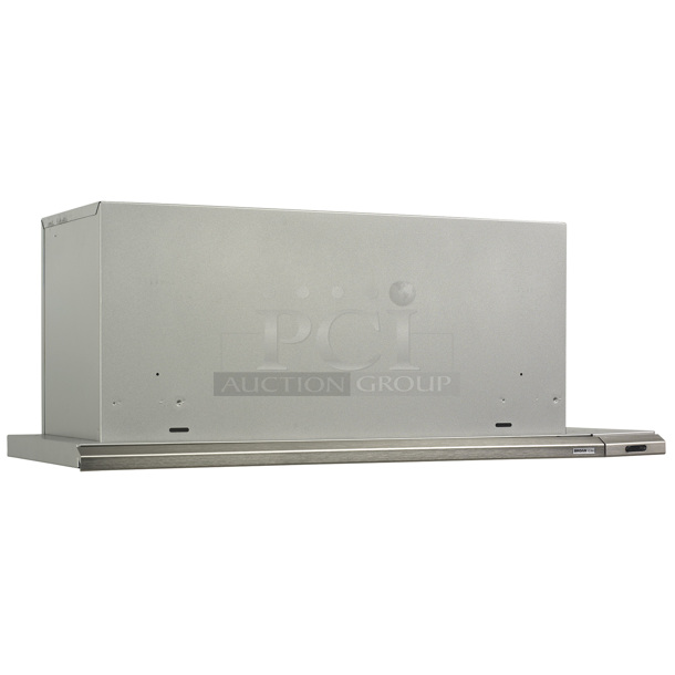 BRAND NEW SCRATCH AND DENT! Broan Elite 153004 30-Inch Under-Cabinet Slide-Out Range Hood w/ Light, Brushed Aluminum. Stock Picture Used For Gallery Picture. - Image 1 of 9