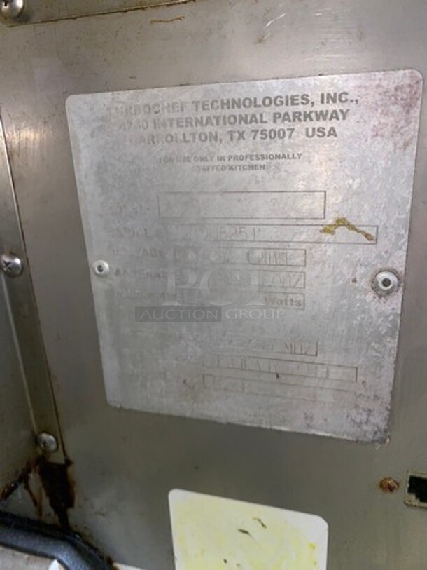 2011 Turbo Chef Commercial Countertop Rapid Cook Oven! On Small Legs! Model: NGO SN: NGOD06251 208/240V 60HZ 1 Phase - Image 5 of 8