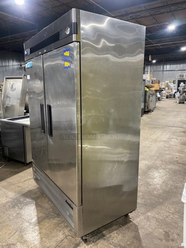 Blue Air Commercial 2 Door Reach In Refrigerator! With Poly Coated Racks! All Stainless Steel! On Casters! Model: BASR2 SN: LTR203040054 115V 60HZ 1 Phase - Image 2 of 10