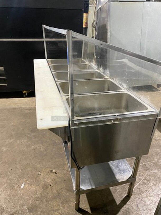 LATE MODEL! LIKE NEW! 2021 Cookrite Commercial Electric Powered 5 Well Steam Table! With Sneeze Guard! With Commercial Cutting Board! With Storage Space Underneath! All Stainless Steel! On Legs! Model: CSTEB5 SN: CSTEB5C2104050004 240V 1 Phase! Working When Removed! - Image 2 of 12
