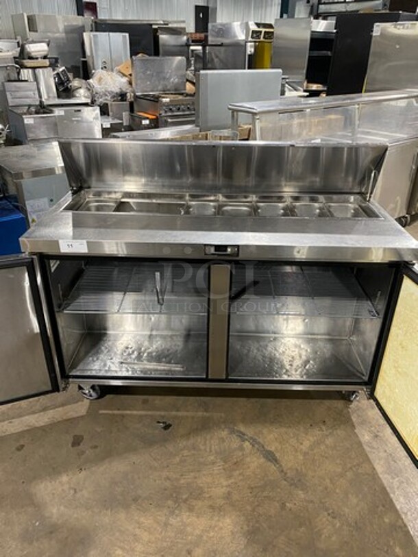 Atosa Commercial Refrigerated Sandwich Prep Table! With 2 Door Underneath Storage Space! Poly Coated Racks! All Stainless Steel! On Casters! Model: MSF8303 SN: MSF8303151119C4014 - Image 5 of 9