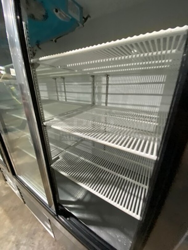 2013 Leader Commercial 4 Door Reach In Cooler Merchandiser! With View Through Doors! Poly Coated Racks! All Stainless Steel! Model: LS96 SN: PW05M0706 115V 60HZ 1 Phase - Image 6 of 8