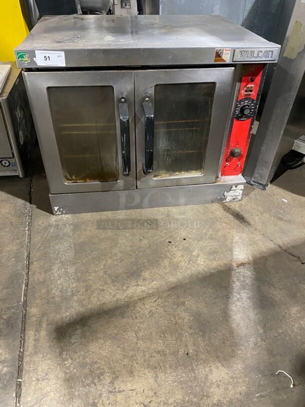 WOW! Vulcan Natural Gas Powered Heavy Duty Commercial Convection Oven! With View Through Doors! With Metal Oven Racks! All Stainless Steel! With Legs!