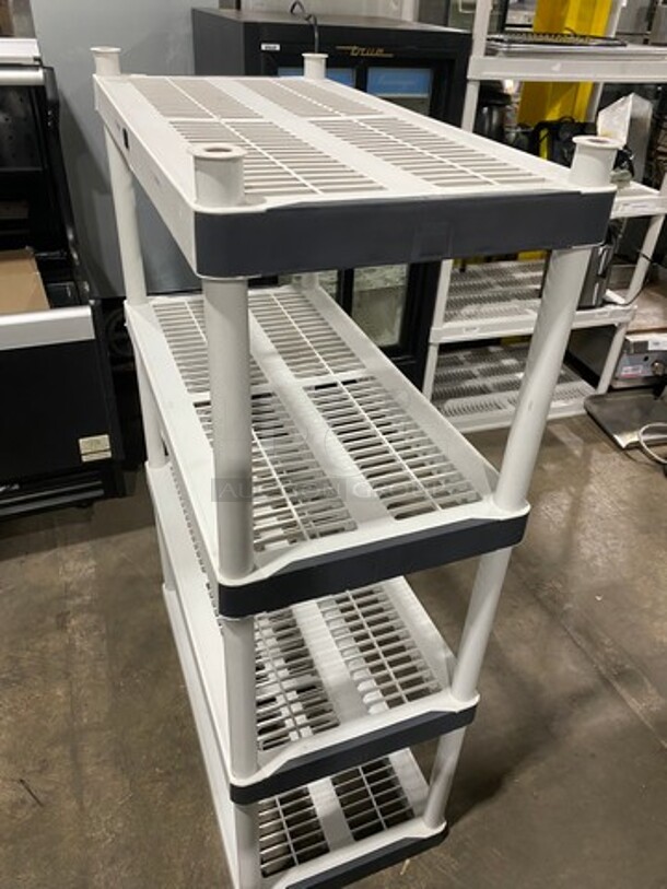 Commercial Poly 4 Tier Shelf! BUYER MUST DISMANTLE! PCI CANNOT DISMANTLE FOR SHIPPING! PLEASE CONSIDER FREIGHT CHARGES! - Image 2 of 5