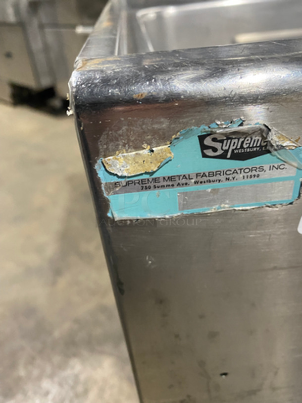 Supreme Metal Commercial Bar Ice Bin! With Backsplash! All Stainless Steel! On Legs! - Image 4 of 5