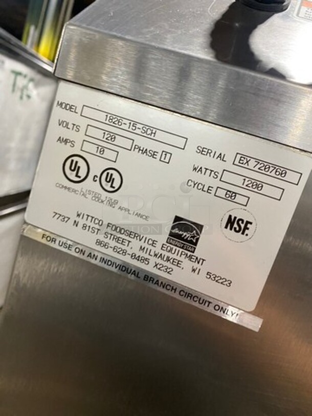 Wittco Commercial Electric Powered Heated Holding Cabinet! All Stainless Steel! On Casters! Model: 182615SCH SN: EX720760 120V 60HZ 1 Phase - Image 7 of 8