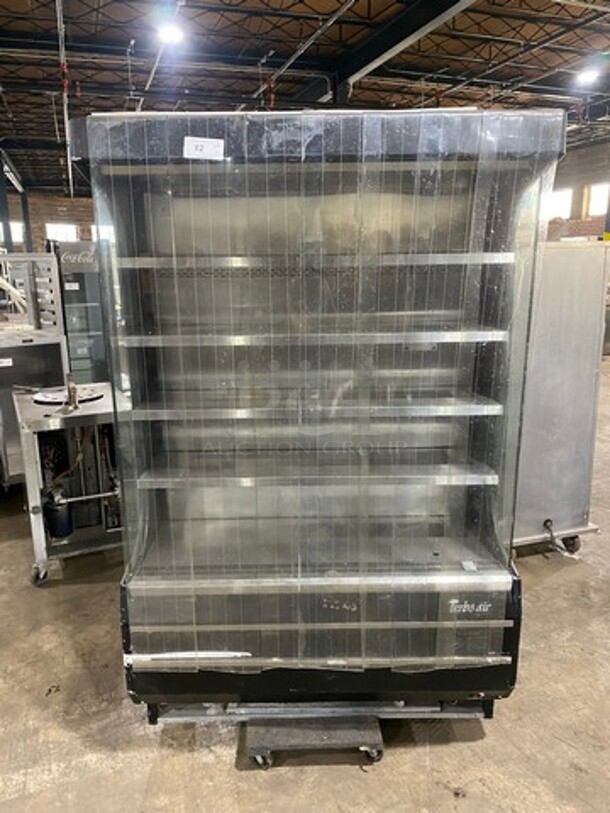 Turbo Air Commercial Refrigerated Open Grab-N-Go Case Merchandiser! With View Through Sides! With Front Cover! All Stainless Steel! Model: TOM50B SN: TOM5017X029 120V 60HZ 1 Phase - Image 1 of 7