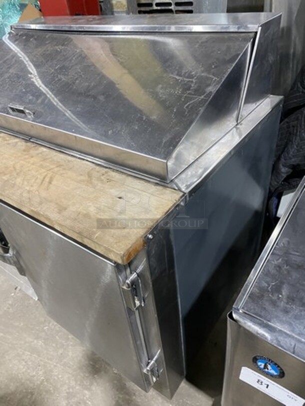 All Stainless Steel 48 Inch Mega Top Refrigerated Sandwich Prep Table! 115V 1 Phase!  - Image 2 of 9