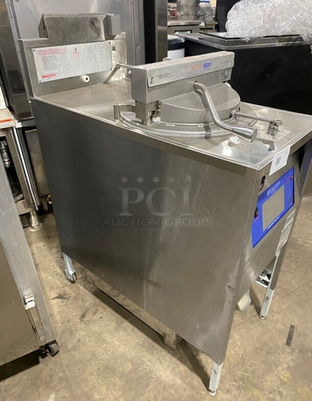 WOW! Broaster Natural Gas Powered Heavy Duty Commercial Pressure Fryer! Smart Touch Screen! With Oil Filter! Model 1800GH Serial 86035! On Casters! - Image 2 of 10