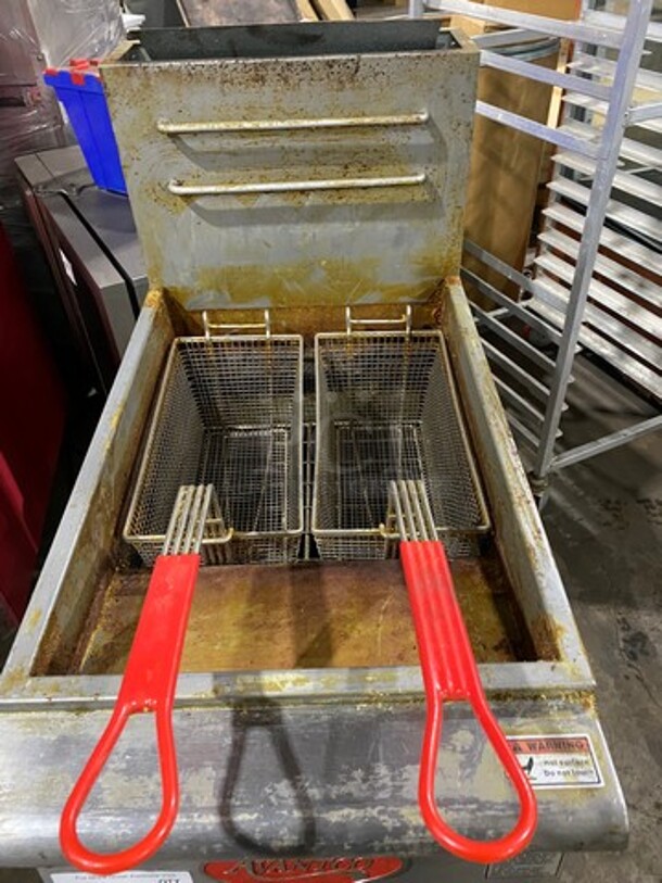 LATE MODEL! 2020 Avantco Commercial Gas Powered Deep Fat Fryer! All Stainless Steel! On Legs! Model: FF400 SN: 20050442VA - Image 5 of 8