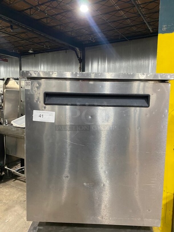 Delfield Commercial Single Door Lowboy/Worktop Cooler! All Stainless Steel!  MODEL 406-STAR2 SN: 0710152003484 115V  - Image 1 of 7