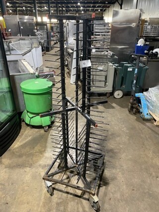 Jack Stack Black Metal Plate Racks! On Casters!