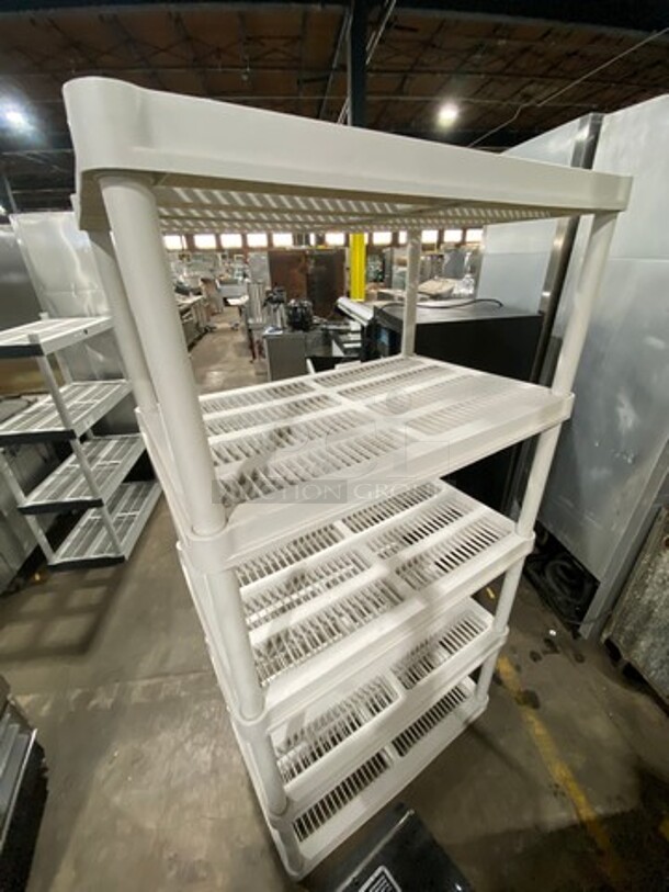 Commercial Poly 5 Tier Shelf! BUYER MUST DISMANTLE! PCI CANNOT DISMANTLE FOR SHIPPING! PLEASE CONSIDER FREIGHT CHARGES! - Image 3 of 5