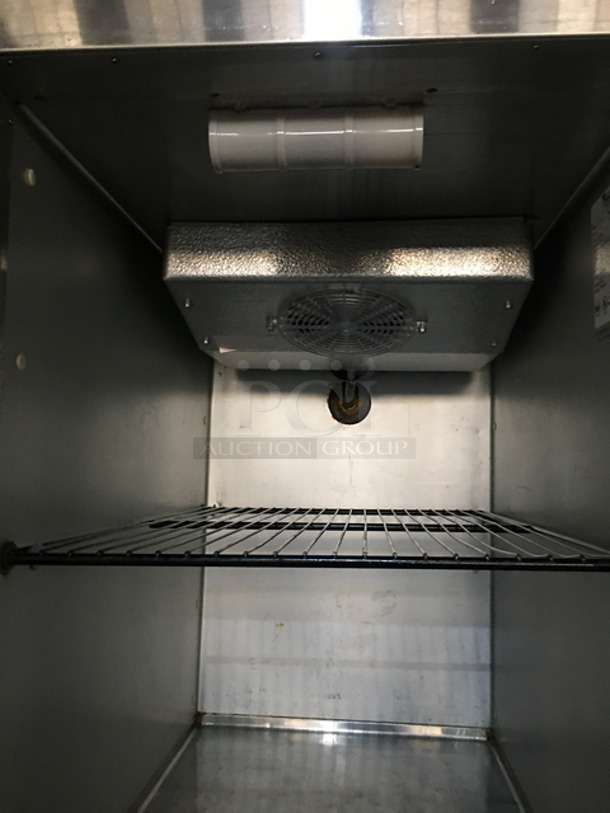 COOL! Traulsen Split Door Freezer/Cooler Combo! With Poly Coated Racks! All Stainless Steel! On Legs! - Image 6 of 8