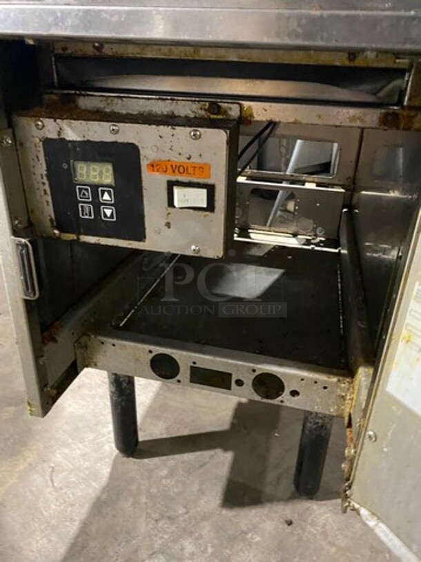 Pitco Commercial Electric Powered Crisp-N-Hold/Fry Warmer Dumping Station! With Backsplash! All Stainless Steel! On Legs! Model: PCF14 SN: E17LB077231 120V 60HZ 1 Phase - Image 6 of 8