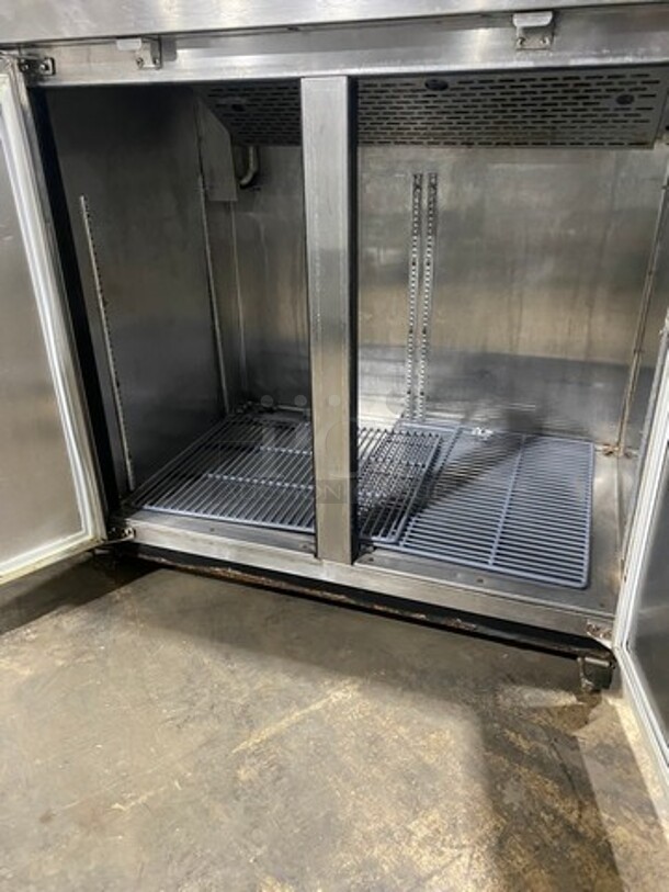Continental Commercial 2 Door Bar Back Cooler! With Poly Coated Racks! All Stainless Steel! WORKING WHEN REMOVED! Model: BBC50SS SN: 15011797 115V 60HZ 1 Phase - Image 5 of 8