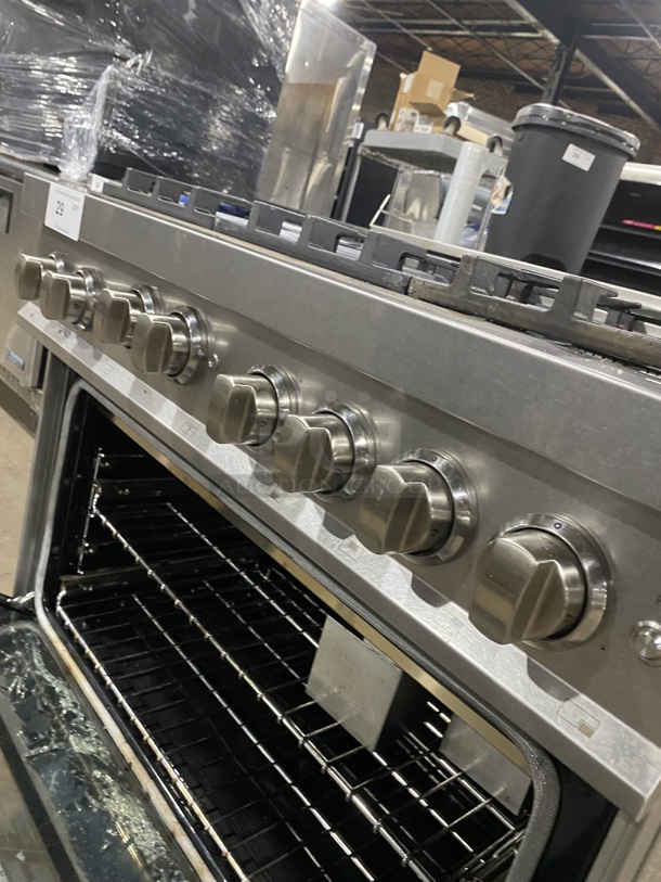2020 ZLINE Gas Powered 6 Burner Stove! With Oven Underneath! Stainless Steel! On Legs! Model RGS-36 Serial 20111790069!120V/60Hz/ - Image 8 of 11