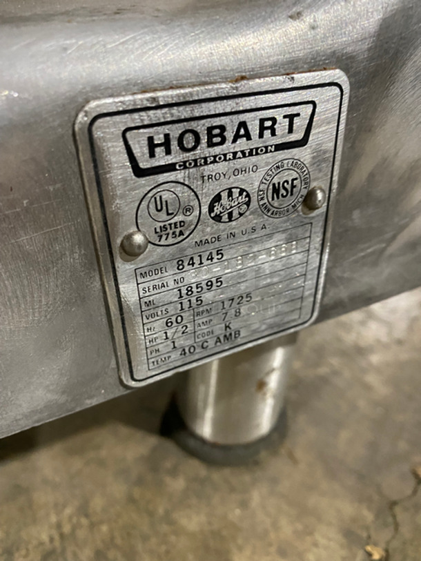 Hobart Commercial Countertop Buffalo Chopper! All Stainless Steel! Model: 84145 SN: 30182668 115V 60HZ 1 Phase - Image 8 of 9