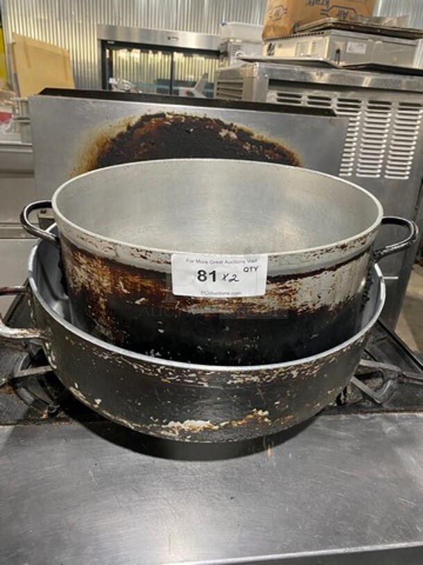 Assorted Size Metal Stock Pot! With Side Handles! 2x Your Bid!