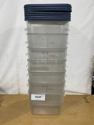 Cambro 12QT Square Food Storage Container! 7x Your Bid! MODEL 12SFSCW
