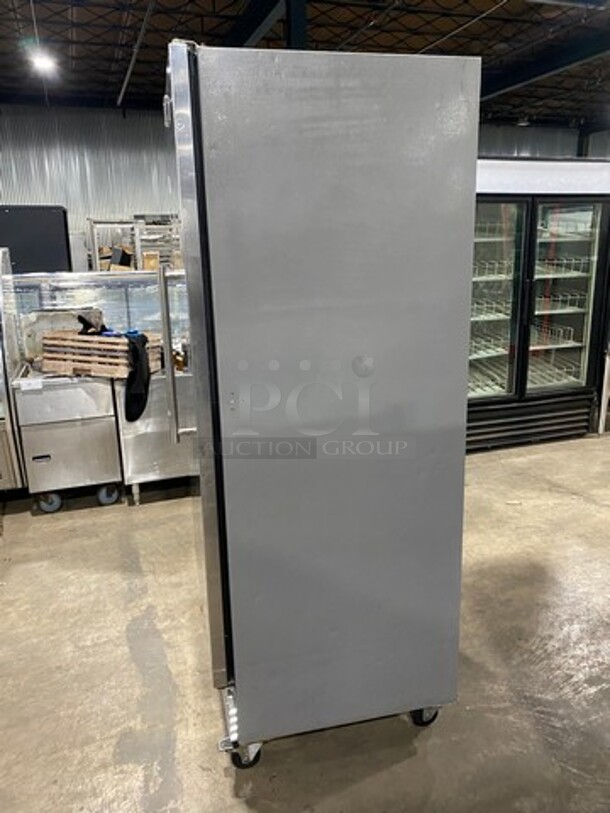 Kelvinator Commercial Single Door Reach In Freezer! Poly Coated Racks! All Stainless Steel! On Casters! - Image 2 of 8
