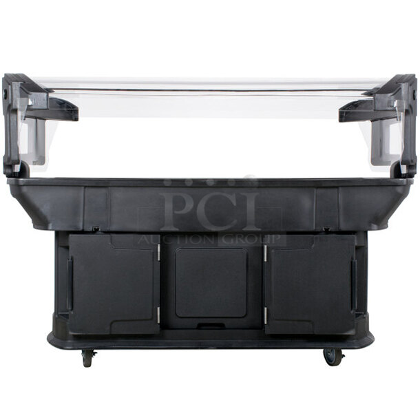 BRAND NEW SCRATCH & DENT! Carlisle 771103 Black 6' Maximizer Portable Food / Salad Bar - NO ISSUES, Everything Included. Out of original packaging Disassembled.  - Image 3 of 3