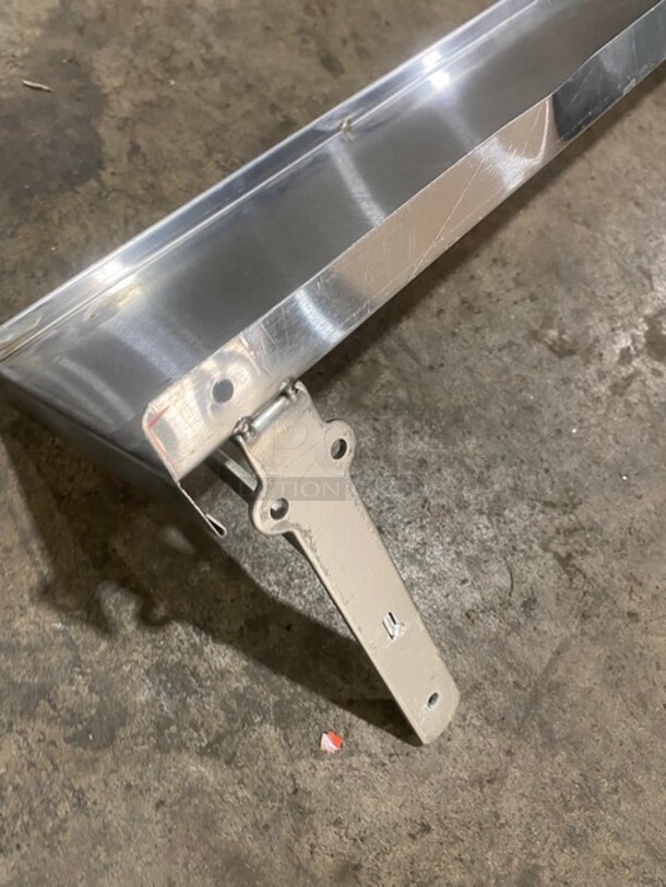 All Stainless Steel! Wall Mounted Commercial Shelf With Backsplash! - Image 4 of 4