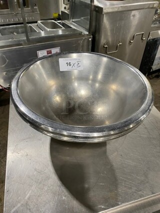 ALL STAINLESS STEEL FOOD MIXING BOWL, 5X YOUR BID! 