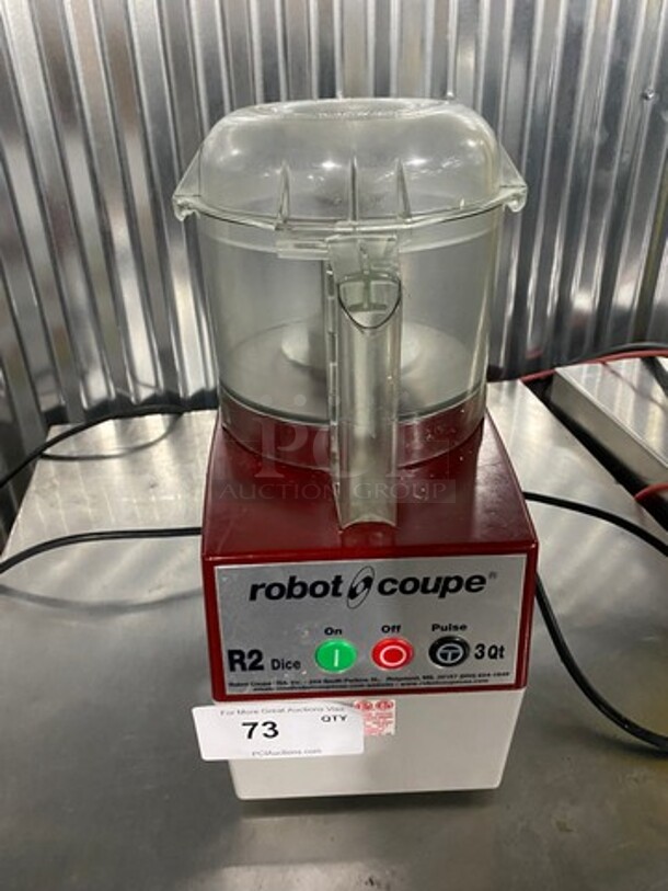 NICE! Robot Coupe Commercial Countertop Food Processor/Chopper Machine! All Stainless Steel! Model: R2DICE SN: 2560198403K03 120V 60HZ 1 Phase