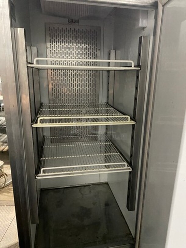 Adcraft Commercial Single Door Reach In Cooler! With Poly Coated Racks! All Stainless Steel! On Casters! Model: CFD1RR 115V 60HZ 1 Phase - Image 7 of 8