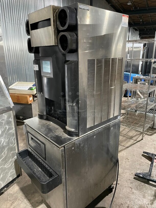 Manitowoc Multiplex All Stainless Steel Smoothie Workstation! On Single Door Undercounter Cooler With Poly Bins! On Casters! Model: MB81 SN: 1708150000104 115V 1PH - Image 4 of 11