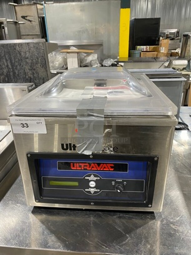 AMAZING! NEW! OUT OF THE BOX! LATE MODEL! Ultra Source Commercial Countertop Vacuum Sealer! Stainless Steel Body! Model: ULTRAVAC250 SN: 3348 120V 60HZ 1 Phase
