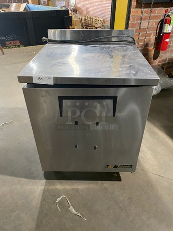 True Commercial Single Door Lowboy/Worktop Freezer! With Back Splash! All Stainless Steel! Model: TWT27F SN: 8587390 115V 60HZ 1 Phase - Image 1 of 8