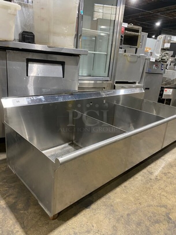 Commercial 3 Bay Dish Washing Sink! With Back Splash! Solid Stainless Steel! NO LEGS!