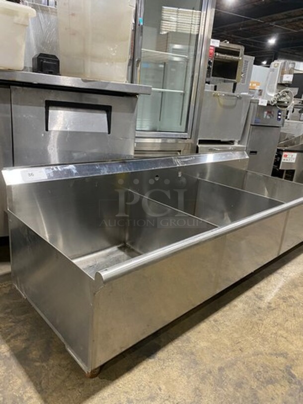 Commercial 3 Bay Dish Washing Sink! With Back Splash! Solid Stainless Steel! NO LEGS! - Image 1 of 6
