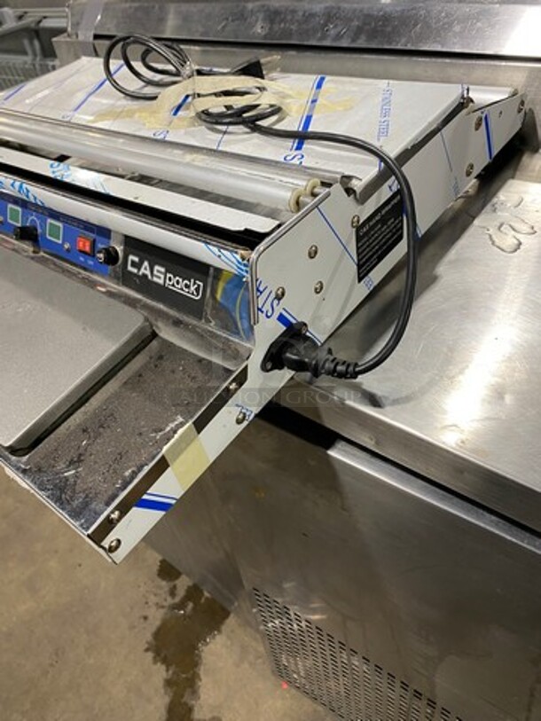 NEW! OUT OF THE BOX! CAS Commercial Countertop Hand Wrap Wrapping Machine! All Stainless Steel! Model: CW500E 110V - Image 3 of 10
