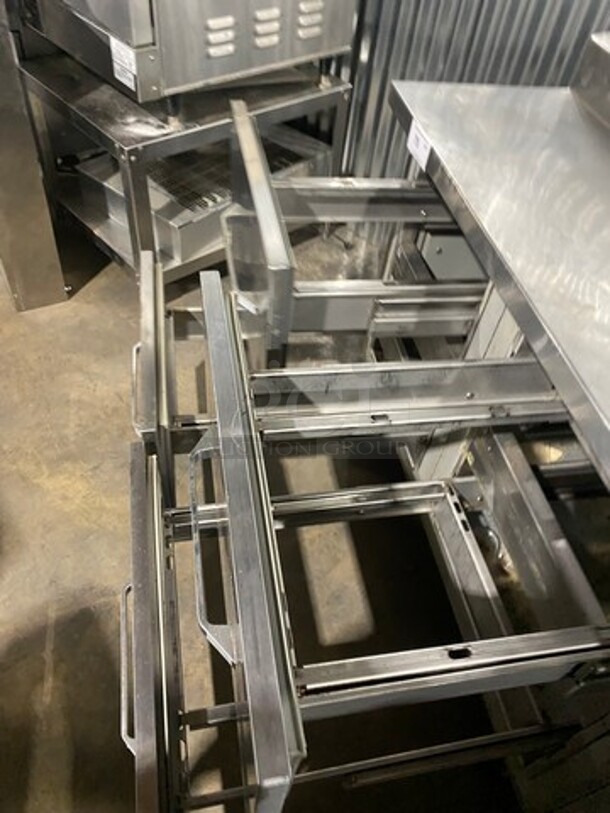 Randell Commercial Refrigerated Pizza Prep Table! With Single Door Storage Space! With 4 Drawers Underneath! All Stainless Steel! On Casters! - Image 6 of 9