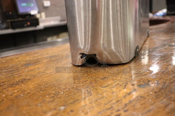 Stainless Tea Bin, Slightly Bent W/Lid - Image 2 of 4