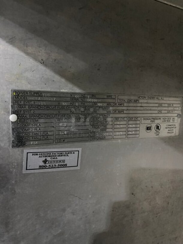 Victory Commercial 2 Door Reach In Freezer! All Stainless Steel! On Casters! Model: FA2DS7 SN: D0166942 115V 60HZ 1 Phase - Image 9 of 10