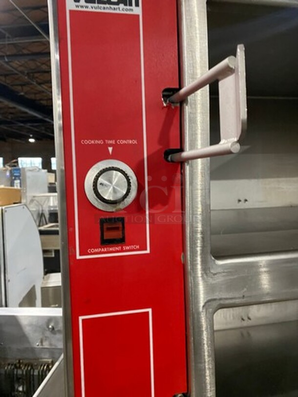 Vulcan Commercial Triple Deck Pressure Steam Cooker! All Stainless Steel! On Legs! Model: VHL3G SN: 271155958! 120V 60HZ 1 Phase!
 - Image 7 of 11