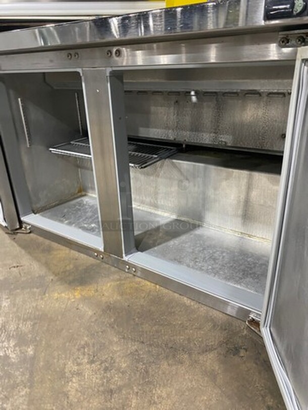 Continental Commercial Refrigerated Sandwich Prep Table! With 2 Door Underneath Storage Space! All Stainless Steel! Model: SW4812 SN: 15742637 115V 60HZ 1 Phase - Image 6 of 9