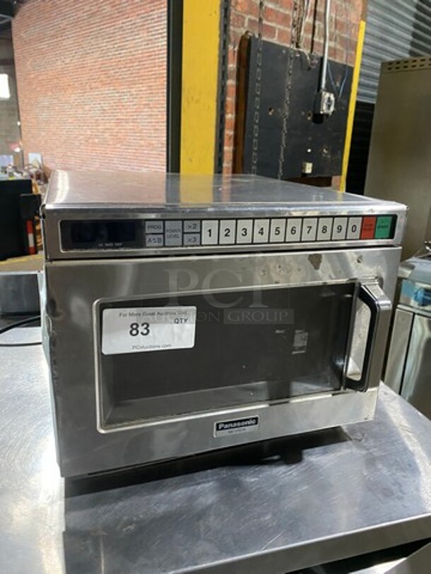 Panasonic Commercial Countertop Microwave Oven! With View Through Door! All Stainless Steel! Model: NE1757R SN: 6A22240495 208/230V 1 Phase - Image 1 of 8