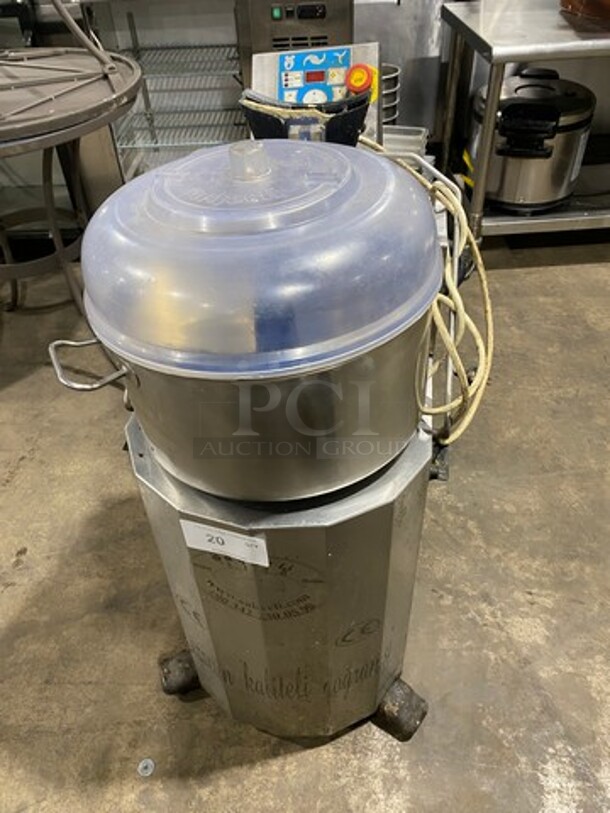 Sahveli Commercial Electric Powered VCM Vertical Cutter/Mixer/Mincer! Great For Meat, Dough, Vegetables! Perfect For All Your Hummus Needs! All Stainless Steel! WORKING WHEN REMOVED! Model: ZDKAYAKL SN: 0597 230/380V